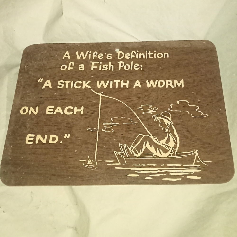 Fish Pole Wall Plaque